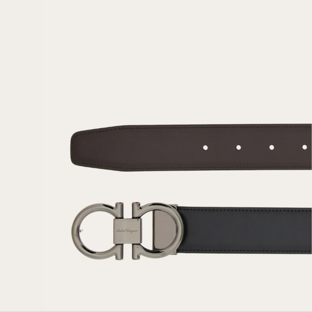 Ferragamo Gancini Belt - Negru&Maro